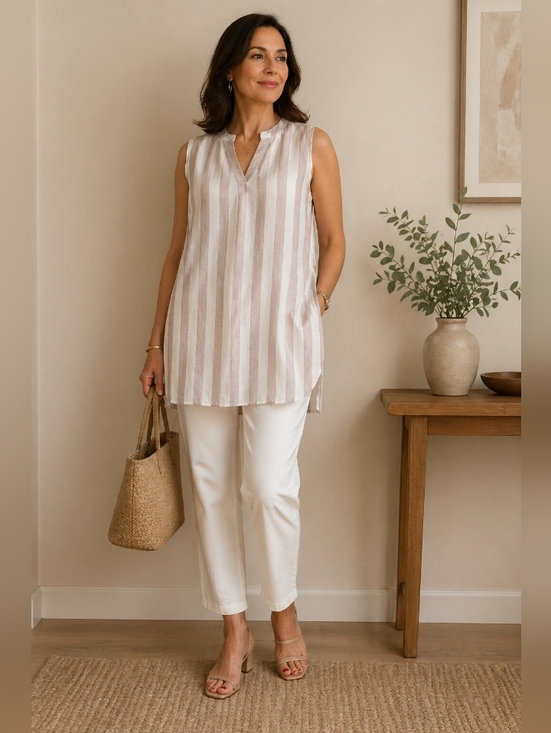 DKR Dresses & Skirts - NWOT Sleeveless Dress with Notched “V” Neckline, Inverted Back Pleat and Pockets